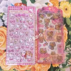 ボンボンドロップシール ハローキティ ピンク 日焼けキティ ドロップジュエリ