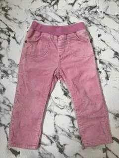 90サイズ UNIQLO ピンク コーデュロイ パンツ ハートポケット ユニクロ