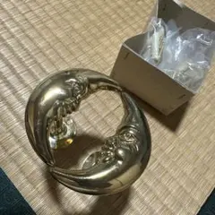 月モチーフ カーテンホルダー 2個セット ゴールドカラー
