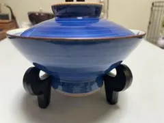 新品無使用、有田焼瑠璃色蓋付き飯椀のサムネイル
