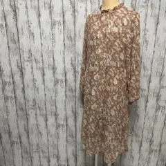 【美品】Samansa Mos2 サマンサモスモス くすみピンク 柄ワンピース