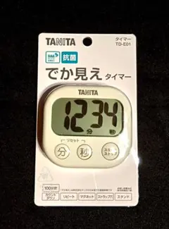 新品　未開封　TANITA でか見えタイマー TD-E01 ホワイトのサムネイル