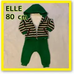 パーカー　長ズボン　男の子　80 フード　パンツ　セット　韓国　ボーダー　裏起毛