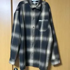 CARTOP フランネル長袖シャツ 黒とベージュチェックのサムネイル