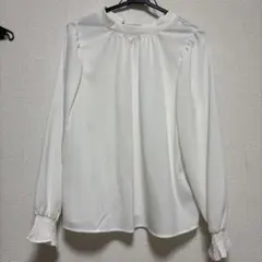 ホワイト 白　ブラウス　2way