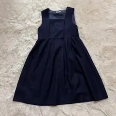 FAMILIAR ジャンバースカート 140 ネイビー　前開き