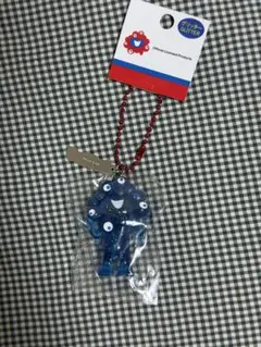 関西万博限定ミャクミャク 立体PVCボールチェーンキーホルダーグリッター