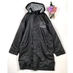 Champion　裏ボアベンチコート　胸元ロゴ　アウター　サイズO　XＬ　黒のサムネイル