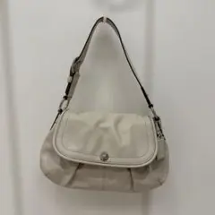 美品❤️Coach アイボリー系　レザー ハンドバッグ