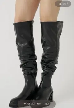 Darich ソフトレザーニーハイブーツ black