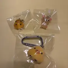 リラックマフロッキーマスコット　キイロイトリ クリアマスコットチャーム めじるし