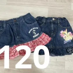 120 ディズニー　デニム　ミニスカート　まとめ売り　女の子　ミニー　ミスバニー