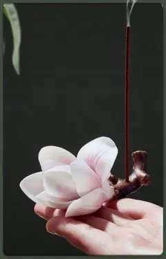 薄ピンク玉蘭香立 陶器製線香立て