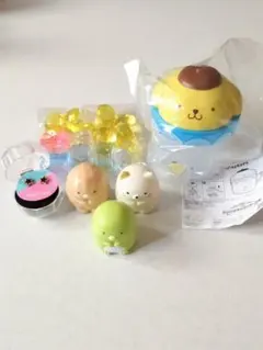 ＊ すみっコぐらし　ポムポムプリン　ソフビ　フィギュア　ピアス　ジューサー