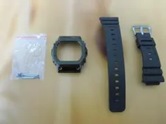 G-SHOCK ステンレスベゼル・CASIO純正バンドセット5600系 カスタム