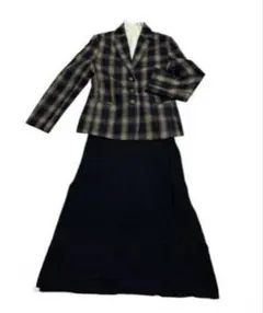 値下げ中‼︎ チェック柄ジャケット(上着ブレザーのみの販売)ネイビー紺