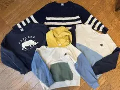 Petit bateau 128cmトレーナーセーター4枚セット