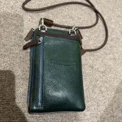 木の庄帆布 本革 ゴルフラウンドポーチ グリーン ほぼ未使用 - メルカリ
