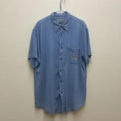 KENZO JEANS 半袖シャツ ブルー Lサイズのサムネイル