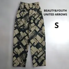 BEAUTY&YOUTH UNITED ARROWS　総柄タックパンツ　春夏　S