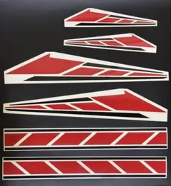 ストロボステッカー　6枚セット　汎用タイプ　赤黒