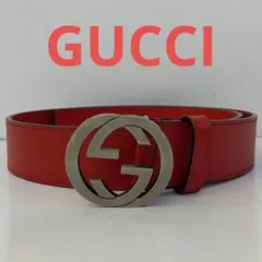 EG4 グッチ 未使用美品 インターロギングG メンズ レザーベルト 85サイズ