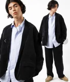 完売品【FREAK'S STORE 】テックコーデュロイ セットアップ 黒　M