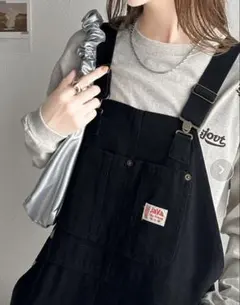 《JaVa コラボ》綿100％オーバーサイズ サロペット