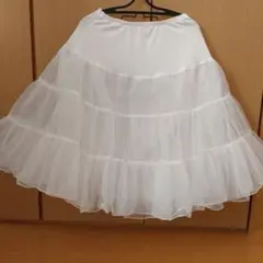 ホワイト フリル付き パニエ
