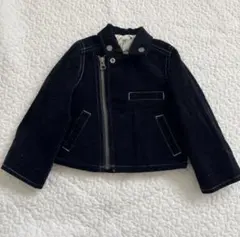 F.Oインターナショナル　ライダース風ジャケット　ブラック　ベロア生地　80cm