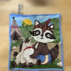 FEILER フェイラー　アライグマ＆ポニータオル ハンカチ　25cm