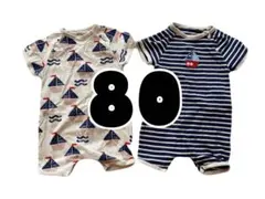 夏服 まとめ売り ロンパース ヨット柄 80cmのサムネイル