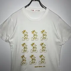 UNIQLO　ユニクロ　Tシャツ　サイズM　ミッキー　コラボ　デカロゴ　古着