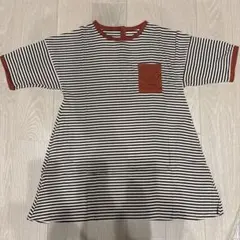 ガッケン　保育士エプロン　ボーダー