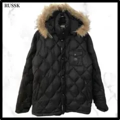 ラスケー　ダウンジャケット　ブラック　 L フード付き　シンプル　冬　防寒