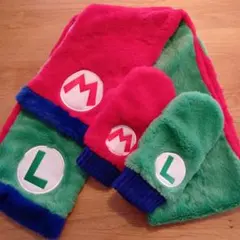 USJ マリオとルイージ マフラーと手袋セット