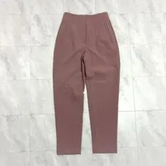 ZARA テーパードパンツ ハイウエスト センタープレス ピンク XS きれいめ