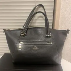 COACH ブラック レザー トートバッグ