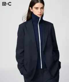 UNIQLO C テーラードジャケット ネイビー　Мサイズ