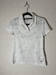 美品Nike DRI-FIT ゴルフホワイトドット柄シャツサイズXS