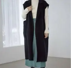 アパートバイローリーズ　ウールロングベスト ノースリーブ