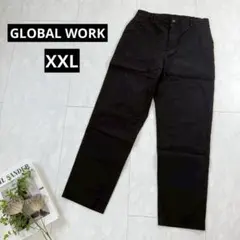 【グローバルワーク】ストレッチパンツ・ウエストゴム・カジュアル◇ブラック・XXL