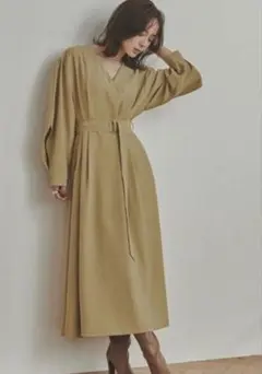 anuans スリットスリーブワンピース