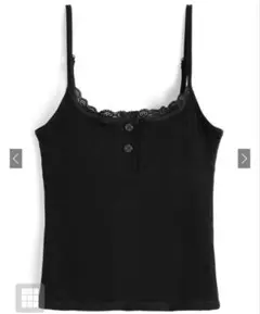 GRL カップ付きレースキャミソール ブラック 【at2683】 タグ付き新品のサムネイル