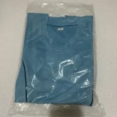 ライトブルー 長袖 Vネック シャツ M レディース