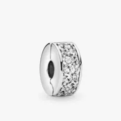 Pandora クリア　パヴェ　シルバー　クリップチャーム　1個