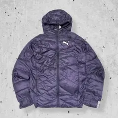 インド製PUMAプーマ中綿ダウンジャケット紫パープルy2kテック保温性スポーツS