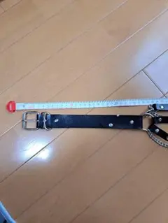 チェーン付ブラック・シルバー　ベルト　ダンス　舞台等