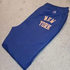 美品ビームスBEAM別注チャンピオンChampion パンツ Lサイズ 青