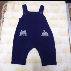 冬用 ロンパース 猫柄 裏起毛 70